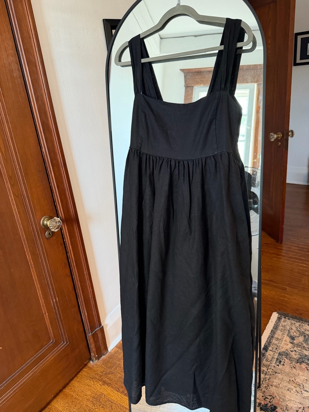 J Crew Black Maxi Linen Sundress